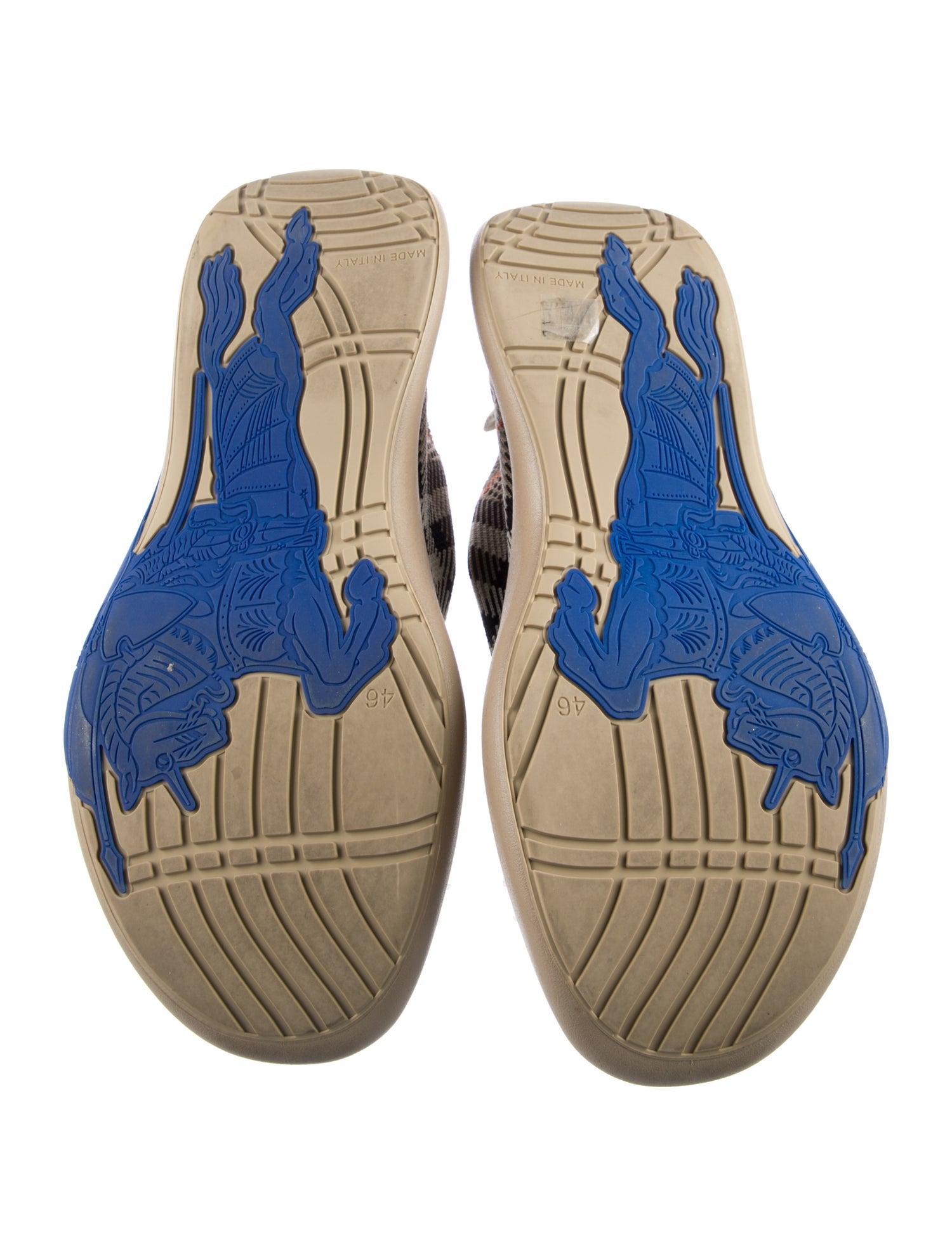 Burberry Plaid Print Sneakers